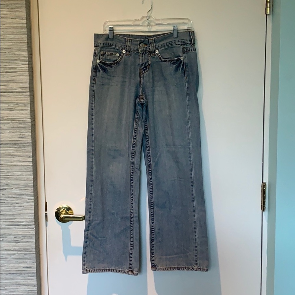 Light Denim Straight Leg Jeans